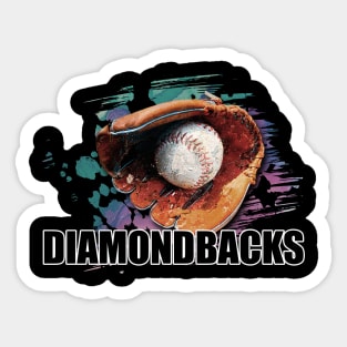 Retro Proud Team Name Diamondbacks Classic Style Baseball Sticker